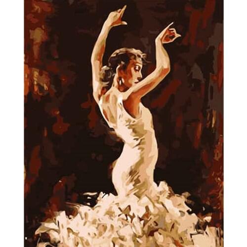 Paint By Number Girl Hand Painted Painting DIY Coloring By Numbers Portrait Kits Art Drawing On Canvas Gift Home Decor 40x50cm