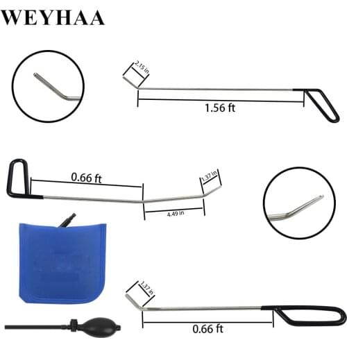 4PCS paintless dent repair Tool Kit - Perfect for Door Dings Hail Repair and Dent Removal Dent Repair Tool Set with pump wedge