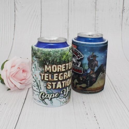 200pcs Neoprene Printed Stubby Cooler with Amazing Design Stubbie For Business Beer Can Holder Wedding Gift Customised Cooler