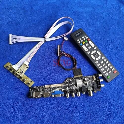 Screen drive board DVB AV VGA USB HDMI-compatible WLED 40 Pin LVDS Kit Fit B173HW01/B173HW02/HSD173PUW1 Digital signal 1920*1080