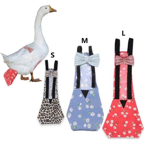 Pet Chicken Duck Diaper Washable Poultry Goose Clothes Bowknot Design With Elastic Band