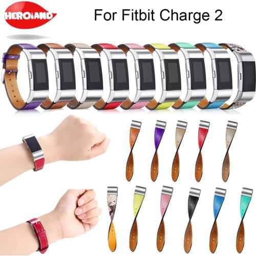 Drop shipping Replacement Luxury Genuine Leather Band Strap Bracelet For Fitbit Charge 2 Soft Calf Luxe Classic watch band