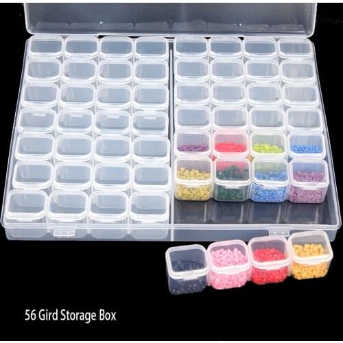 56/28 Grids Dismountable For Diamond Embroidery Accessories Diamond Painting Storage Boxes Cross Stitch Cases Storage Organizer
