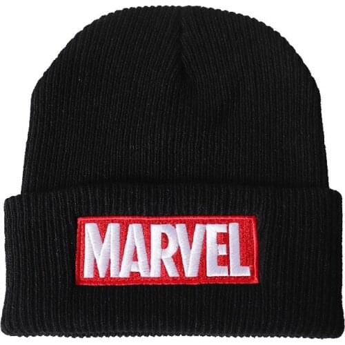 Disney Marvel Cartoon Patch Embroidered Hat Simple Hat Warm Comfortable Outdoor Party Windproof Hip Hop Hat Autumn Winter Gifts