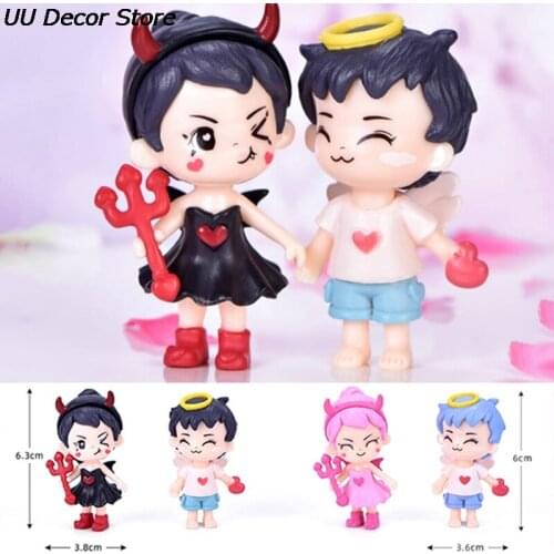 Lovers Couple Miniature Mini Doll DIY Terrarium Figurines Fairy Garden Decor Valentines Day Gift Home Accessories