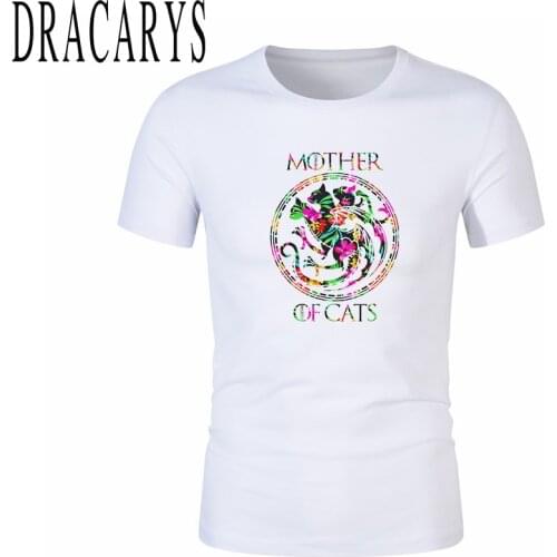 DRACARYS Brand Mother of cats fashion t shirt 2021 New Man Tshirt t shirt Women T-Shirts Best Friends Mon Gift Tee shirt