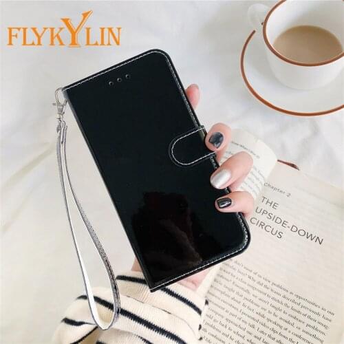 Flip Mirror PU Leather Phone Case For iPhone 12 11 Pro Max XR XS Max X 6 6S 7 8 Plus SE 2020 Wallet Stand Phone Back Cover Coque