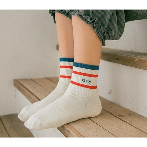 Women Socks Fashion Socks Womens Cotton Short Striped Letter Cotton Solid Color Women Fashion Ankle Socks For Women breathable