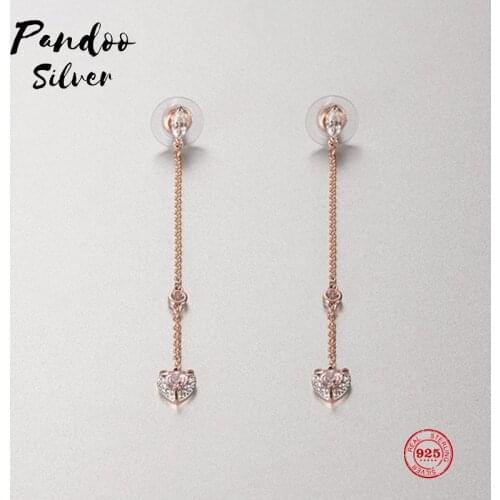 Fashion Hanging Sterling Silver Original 1:1 Copy, Romantic Elegant Long Paragraph Wild Earrings Women Luxury Jewelry Gifts