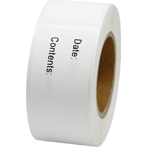 1 Roll Of 125pcs Food Labels Stickers Freezer Refrigerator Printed Label