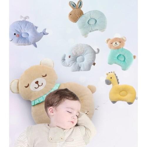 1pc Baby Pillow Animal Newborn Sleep Shaped Pillow Super Soft Hollow Cotton Concave Pillow Shaped Pillow Prevent Flat Head