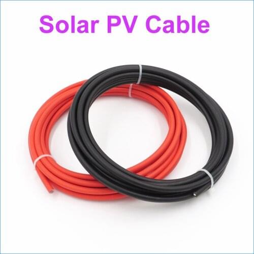 100m/lot 4mm2 Solar Connector Cable Black or Red color optional free shipping to US/UK/CA TUV Approval Power Cable