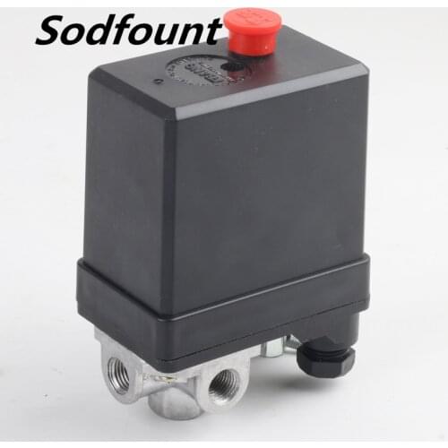4ports 3-phase 380/400V Heavy Duty Air Compressor 20A 500V Pressure Switch Control Valve Air Compressor Pressure Switch Control