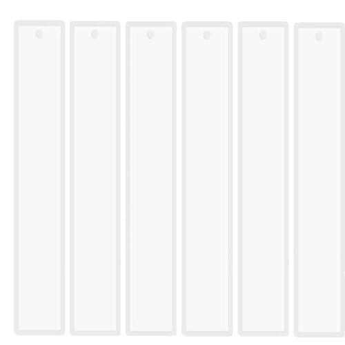 6 Pcs/Set Rectangle Silicone Bookmark Mold DIY Bookmark Mould Making Epoxy Resin Jewelry Craft Transparent Mold