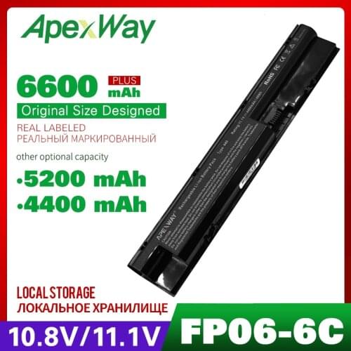 ApexWay 11.1v 4400mAh FP06 laptop battery for HP ProBook 450 H6L26AA H6L26UT 470 440 G0 455 G1 707616-242