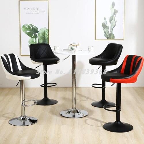 Bar Chair Lift Bar Chair Cashier Front Desk Chair Bar Stool Simple Rotary High Chair Home Back European Stool