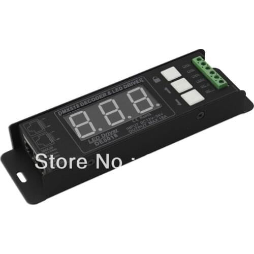 Free shipping DMX pwm Decoder & RGB Driver 3 Channels RGB Controller DC12-24V Constant Voltage Single CH Output