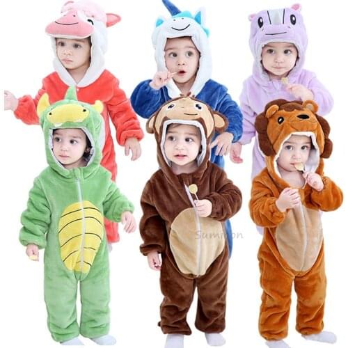 Baby unicorn Onesie Animal Costume Toddler Boy Girl Cosplay Romper Infant Newborn Carnival Halloween Clothes Kid Kigurumi Pajama