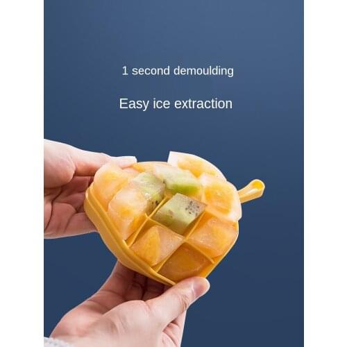 Home Creative Hexagon Ice Cube Mold Refrigerator Ice Cube Box DIY Make Ice Tray Artifact Homemade Ice Storage Box