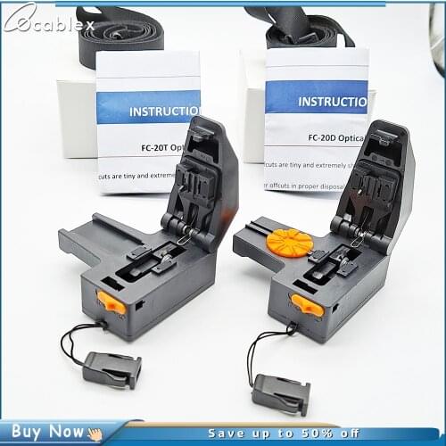 New FC-20D Hand Tool FTTH Optical Fiber Cutter Tungsten Steel Sheet Fiber Optical Cleaver Tool Plastic Material Mini Cleaver