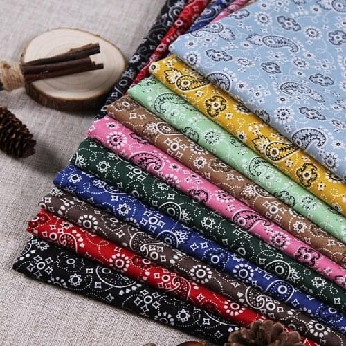 Cotton Poplin Cashew Flowers Fabric Sewing Dress Shirt Skirt Lining DIY Hand Made Tissus Spring Summer Soft Fabrics 100X150cm