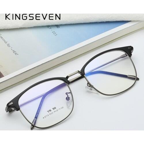 KINGSEVEN 2020 Fashion Upscale Round Glasses Frames Women Brand Optical Ultralight Eyeglasses Computer Glasses
