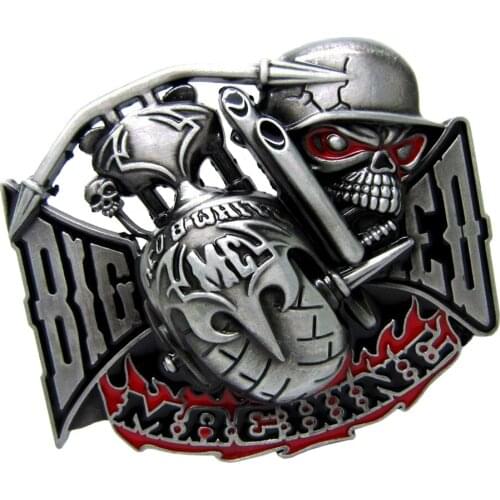 Classic Skull Head Pattern Zinc Alloy Western Belt Buckle Mens Accessories