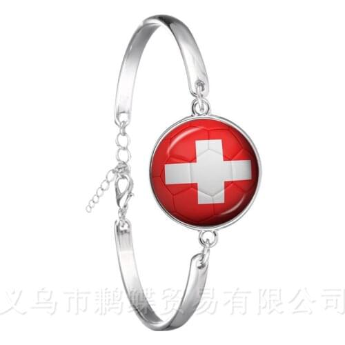 Classic Football Bracelet 2018 World Cups National Flag Switzerland,Sweden,Japan,Portugal,Nigeria,Soccer Souvenirs