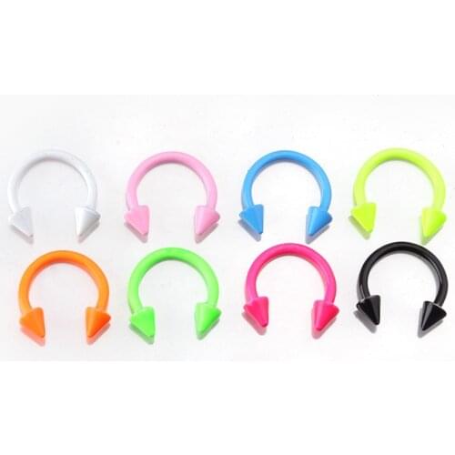 1 Set/8 Pcs Hip-pop Stainless Steel Nose Ring Geometric Multicolor Earrings Unisex Fashion Jewelry Accessories