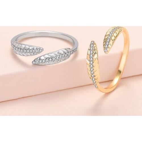 Lyvior Cubic Zirconia Tree Branch Leaves Adjustable Size for Everyone Personality Pretty Birthday Gifts for Women