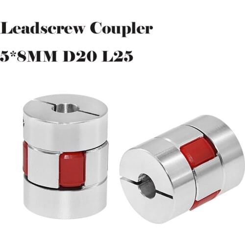 Upgraded D20 L25 Leadscrew Coupler 5*8MM For CR10/CR10S/Ender 2/ ender3/Tornado/Anet A8 and more Flexible Shaft Coupler