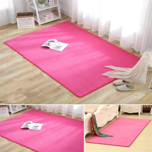 2019 new thick coral fleece carpet fluff blanket living room coffee table bedroom bedside rug baby cushion children crawling mat