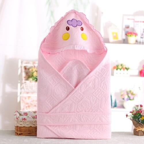 Baby Wraps Newborn Muslin Cotton Swaddle With Dot Hoodie Infant Bath Towel Multi-Use Sleeping Blanket