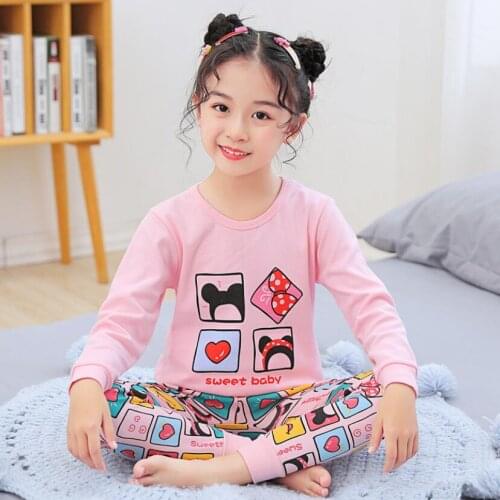 Winter Kids Sleepwear baby girl spring cotton sets boys Homewear Pajamas children Pyjamas child Nightwear 2-13Y teenage clothes