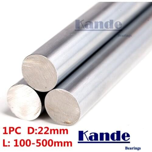 Kande Bearings 1pc d:22mm 230mm 3D printer rod shaft 22mm linear shaft 100mm chrome plated rod shaft CNC parts 100-550mm