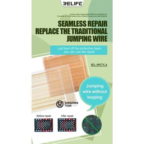 RELIFE RL-007GA Dot Repairing Solder Soldering Lug Jumper Wire Spot Repair Soldering Pieces Jumping Solution Motherboard Repairs