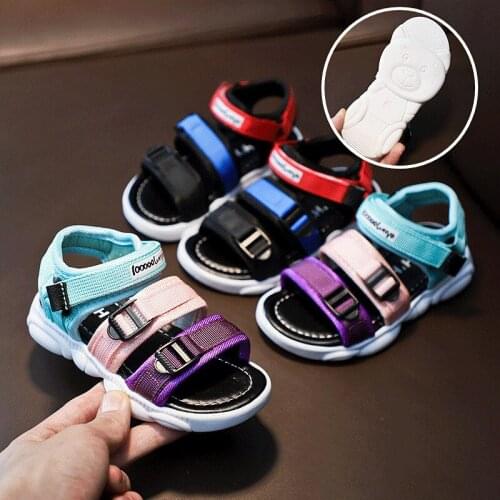 Children sandals Baby sandals childrens leather Cute fashion girls' sandals Infant baby Toddel anti-slip beach shoes