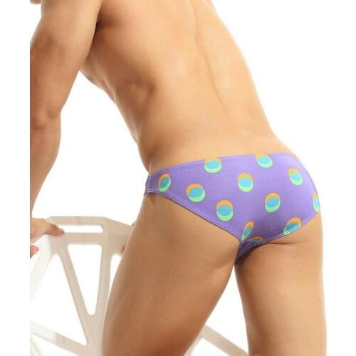 Sexy Swimming Trunks Men Polka Dot Gay Bikini Swimwear Low Waist Briefs Surffing Boxer Beach Shorts Swimsuits Maillot De Bain