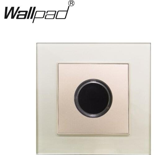 Touch Time Delay Switch Wallpad Gold Crystal Glass Crossover Stair Switch On / Off Wall Light Power Switch Timmer Switch 10A