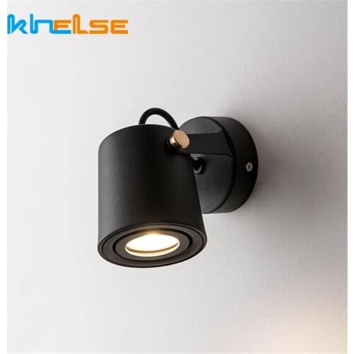 Nordic LED Wall Lamps Rotatable GU10 Replaceable Sconces Bedroom Bedside Dining Room Reading Home Decor Spot Lighting Fixtures