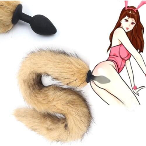 Super Long Fox Tail Anal Plug Role Play Sex Toys for Women Flirting Masquerade Party Supply Silicone Butt Plug Prostate Massager