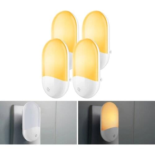 Light Controlled LED Night Lights EU/UK/US Plugs Mini Smart Lamp for Living Room Corridor Lighting Children Bedroom Sleep Lamps