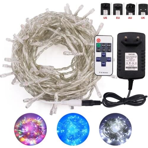 Garland LED String Light DC 12V White Blue Multicolor Fairy Lights Xmas Lamp For Christmas Tree Wedding Party Decoration