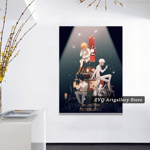 The Promised Neverland Anime Manga Art Wall Print TV Show Japanese High Quality Modular Canvas Pictures