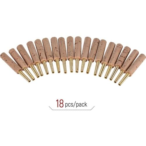 High quality 18pcs/ Pack ammoon Oboe Reeds Staple Tubes Parts 47mm with Plastic Case