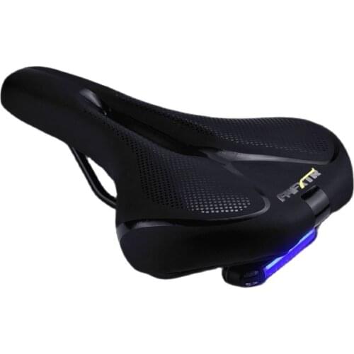 Bicycle Saddle with Tail Light Widen MTB Road Bike Cushion Cycling Accessories Comfortable Seat Spare Parts for Bicycles