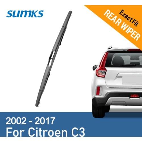 SUMKS Rear Wiper Blade for Citroen C3 2002 2003 2004 2005 2006 2007 2008 2009 2010 2011 2012 2013 2014 2015 2016 2017