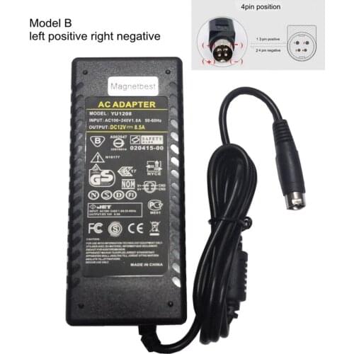 12v 8.5a 4pin left positive right negative Adapter VCR power Adapter 12V 8A LCD TV Monitor Flat Panel TV DVR Power Adaptor