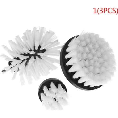 New Quality 1pc or 3pcs White Electric Floor Cleaning Brush Drill Power Tool Removing Stubborn Stain