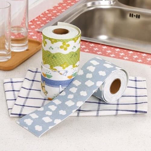 8CMx2.8M Cute Self Adhesive Kitchen Ceramic Sticker Bathroom Waterproof Anti-moisture PVC Sink Stickers Toilet Tile Mildew Tape